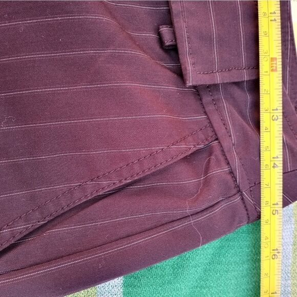 DKNY City 6P Brown Striped Full Length Zipper Pockets Women's Pants - Picture 4 of 7